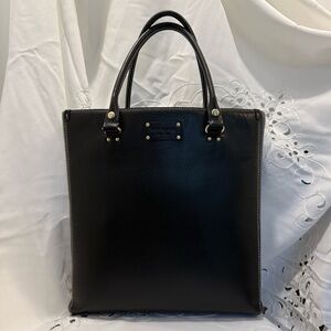 Kate Spade Vintage “Quintessa” Leather Tote from Wellesley Black collection